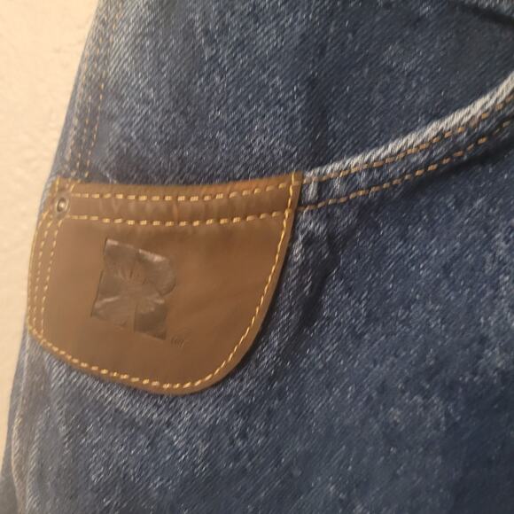 Wrangler Riggs Workwear Mens 36 Straight Leg Carpenter Jeans Dark Wash Utility - Picture 4 of 10